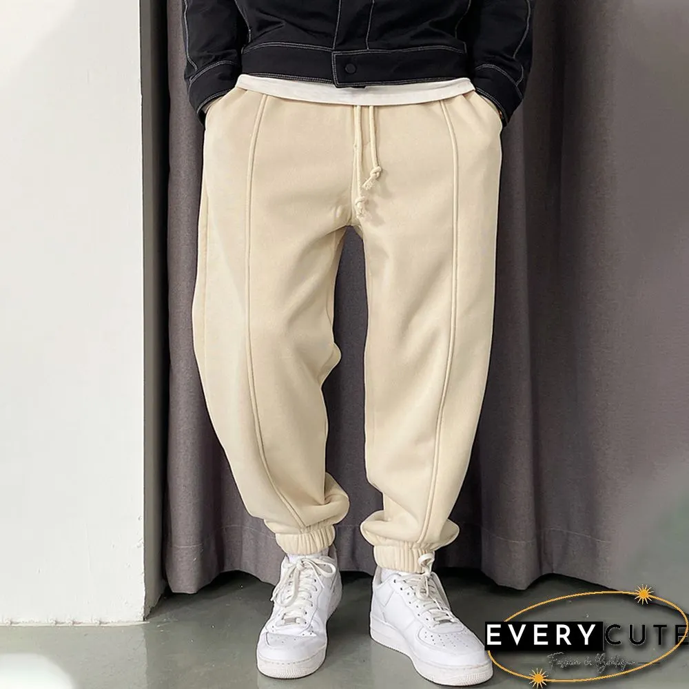 Drawstring Warm Sweatpants