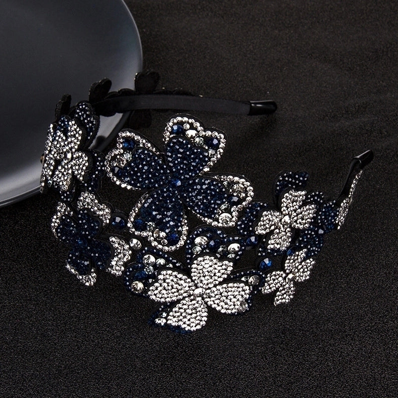Modern Style Flower Rhinestone Hair Band