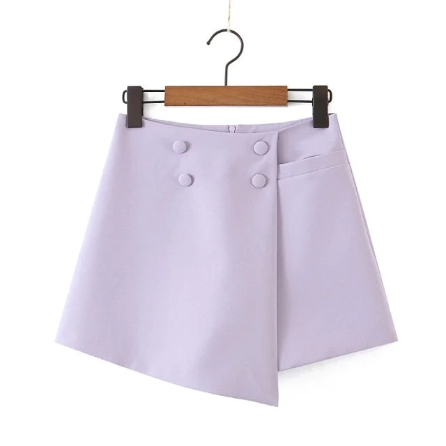 Toloer Cropped Buttoned Blazer And Skirt Two Piece Set-Outfit Ideas