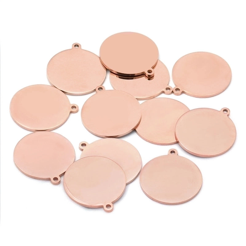 20 Pcs/package Minimalist Solid Color Stainless Steel Plating Pendant Jewelry Accessories