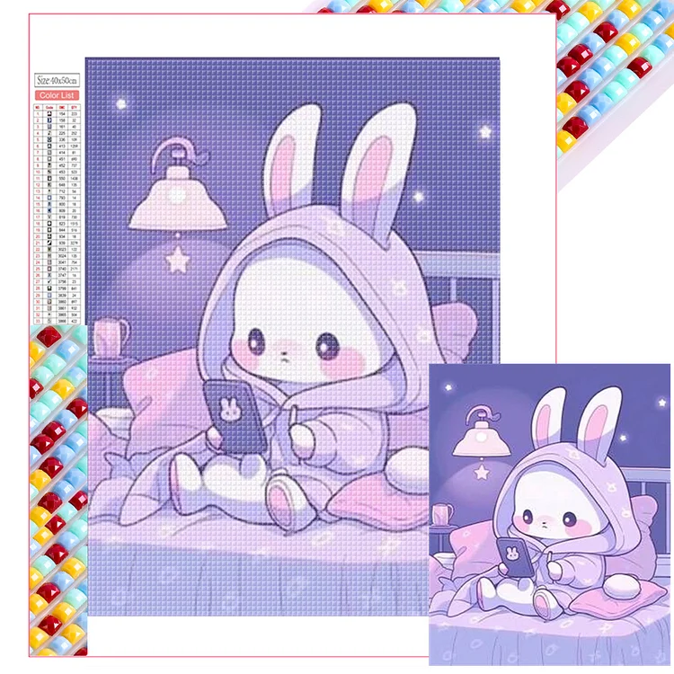 Full Square Diamond Painting - Cute Bunny 40*50CM