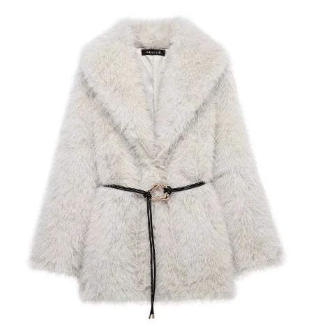 Nigikala Nigikala Women's Clothing Explosion Autumn And Winter Street Fashion Faux Fur Warm Jacket