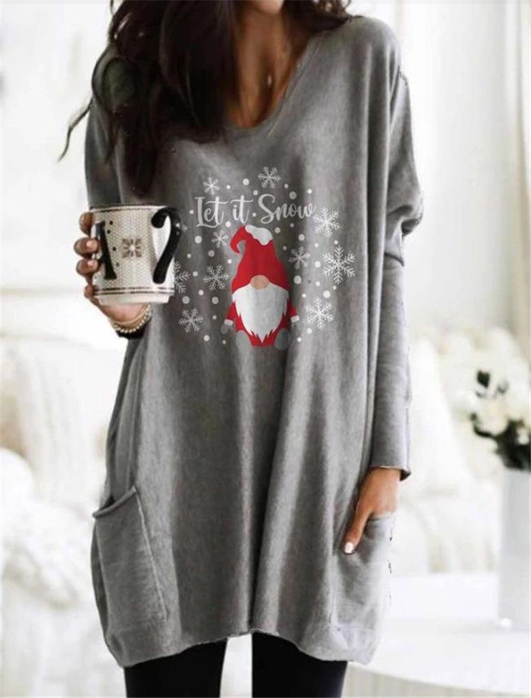  thdmladies Christmas Print Bat Women's Sweater thedmladies