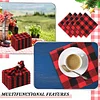 Red Black Plaid Christmas Festive Event Resturant Napkins