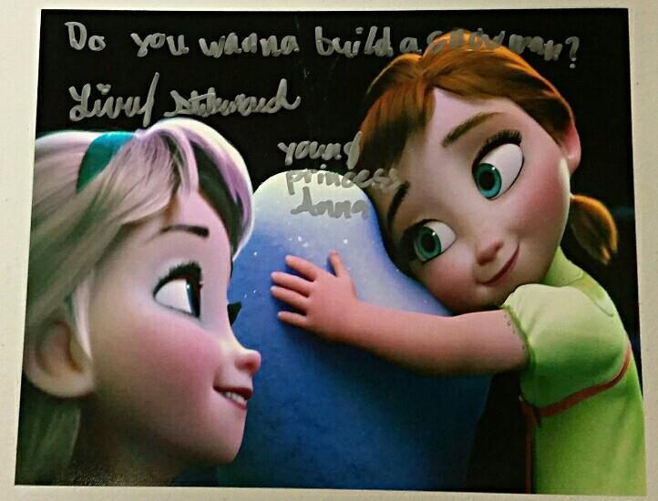 Livvy Stubenrauch Signed Disney's FROZEN 8x10 #2 Photo Poster painting Young Anna w/ Inscription