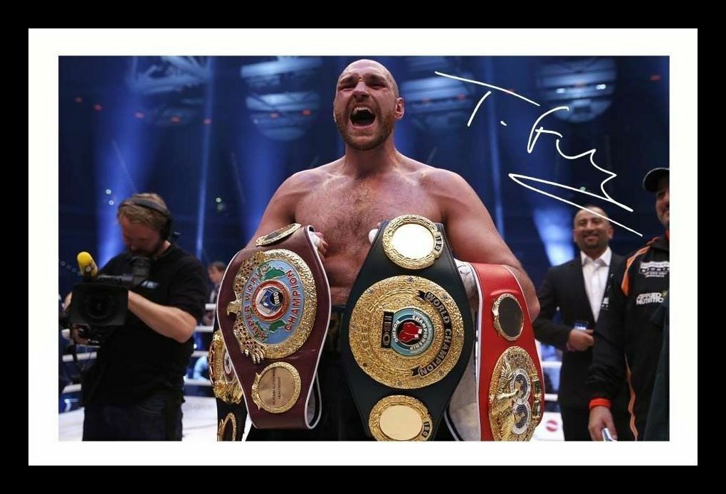 Tyson Fury Autograph Signed & Framed Photo Poster painting