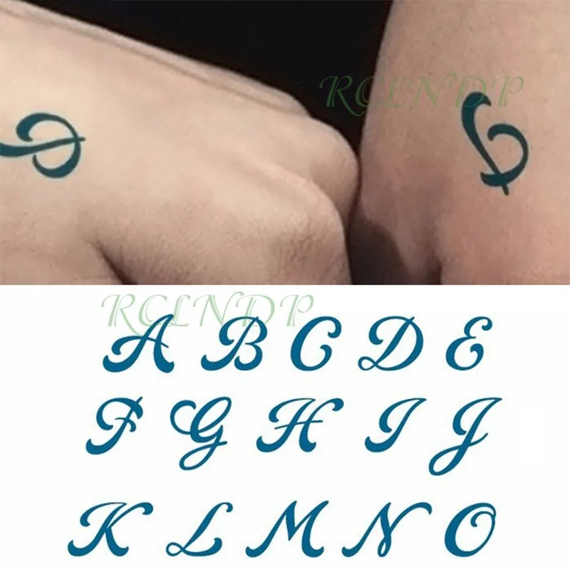 Waterproof Temporary Tattoo Sticker Black Devil Doesn't Sleep English Letters Flash Tatoo Fake Tatto Neck Wrist For Woman Men