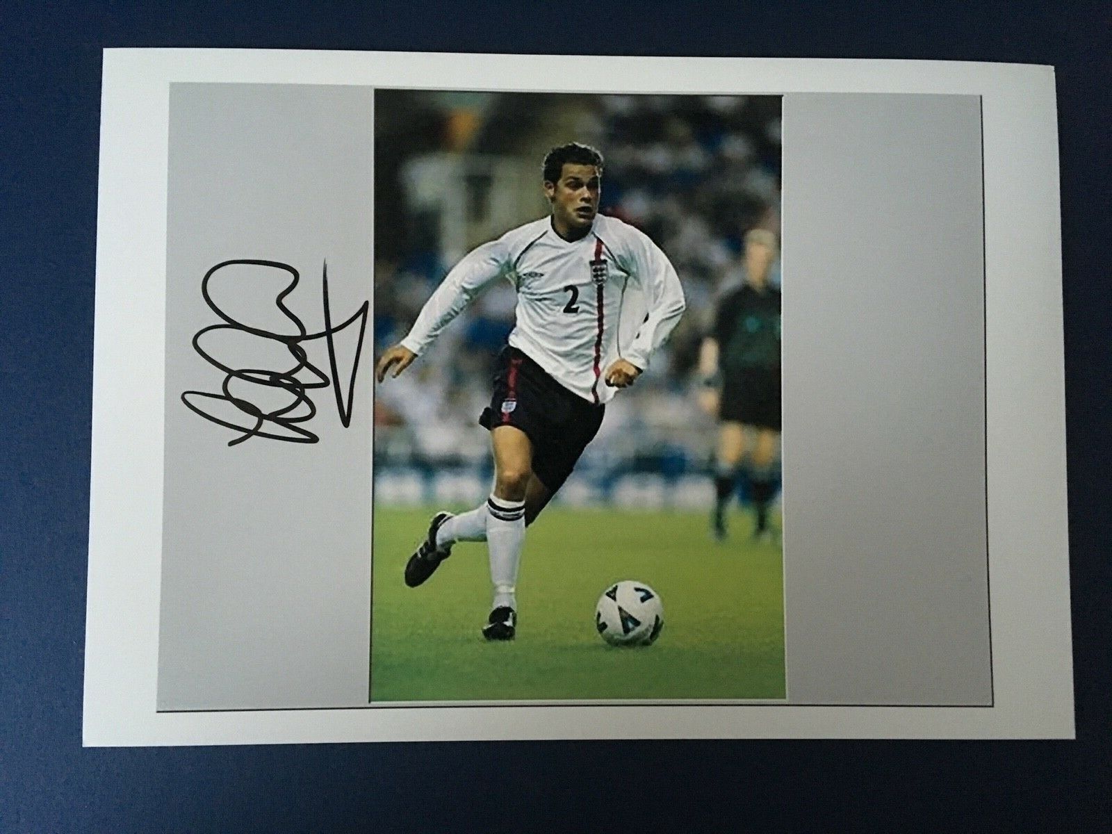 LUKE YOUNG - ENGLAND INTERNATIONAL FOOTBALLER - EXCELLENT SIGNED Photo Poster painting