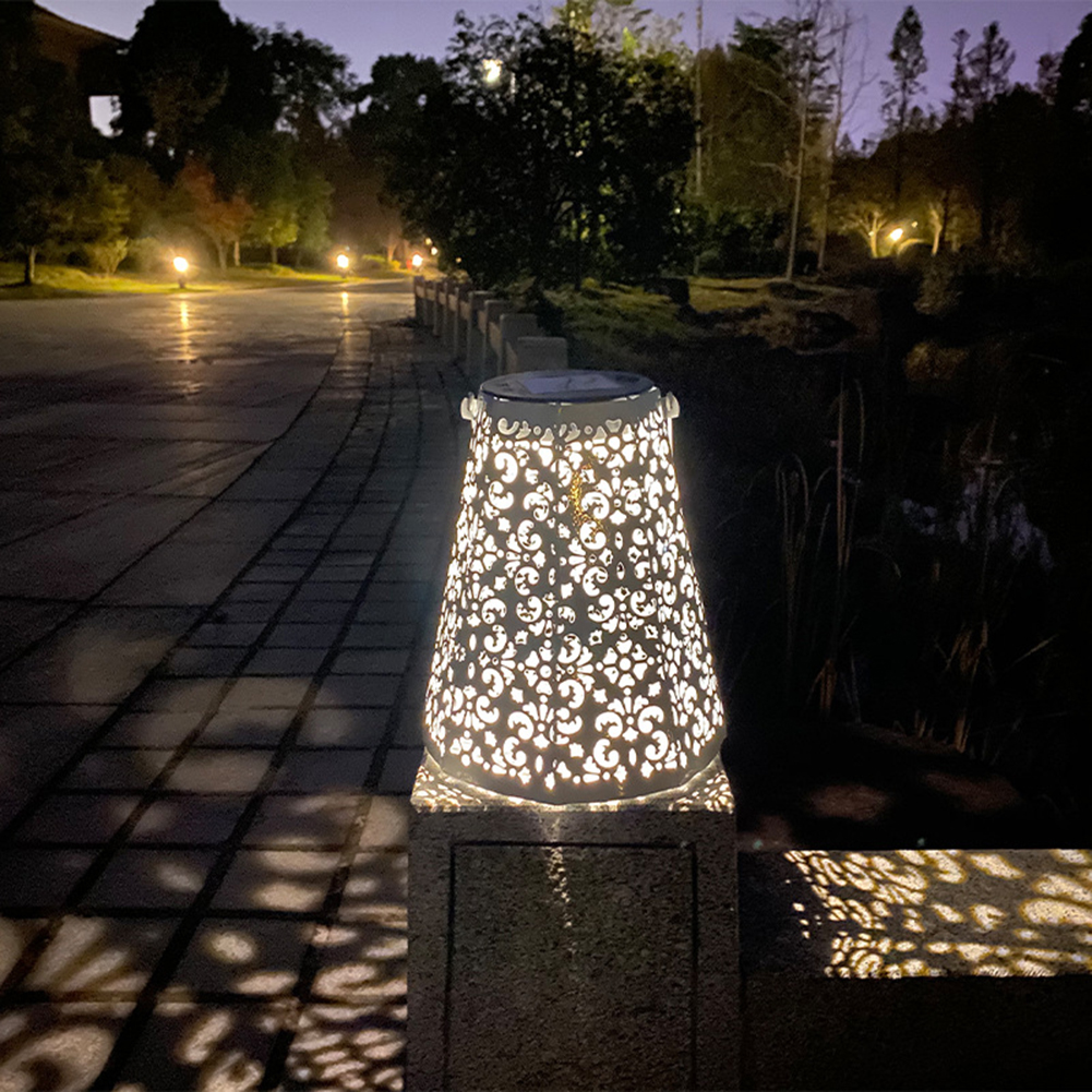

Solar Lantern Wrought Iron Hollow Projection -Landscape Ligjht, 501 Original