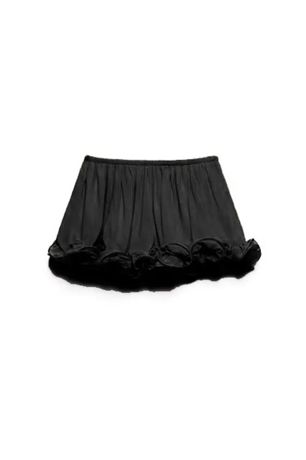 Romantic Drama Chiffon Wavy Ruffles Elastic Waist Loose Shorts