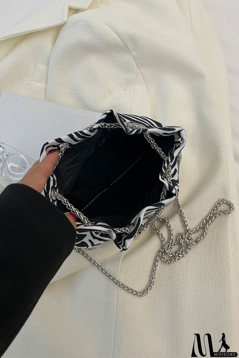 MidiSono - Animal Print Nylon Bucket Bag