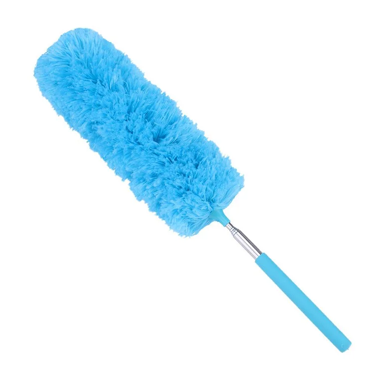 Adjustable Stretch Extend Microfiber Duster Dusting Brush Cleaning (Blue)