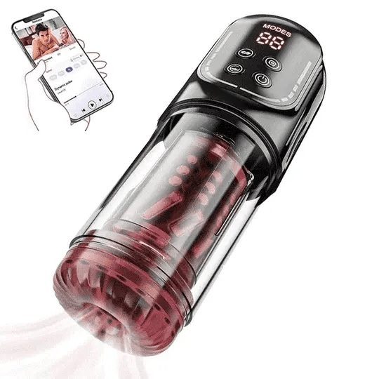 XPGear XR4 Red App-Enabled Stroker — Thrusting, Rotation & Licking
