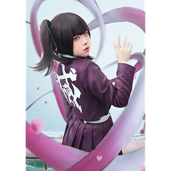 Women's Dress Tsuyuri Kanao Cosplay Costume Suit with White Rope and Belt