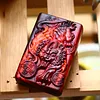 Rosewood and sandalwood kerosene-carved Pixiu lighter for attracting wealth
