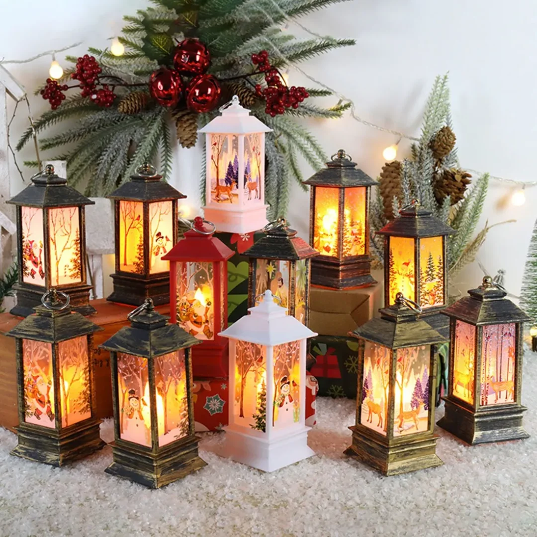 Christmas Decorations Christmas Lantern Christmas Candle Holder Christmas Indoor Decor Xmas Gifts with Christmas