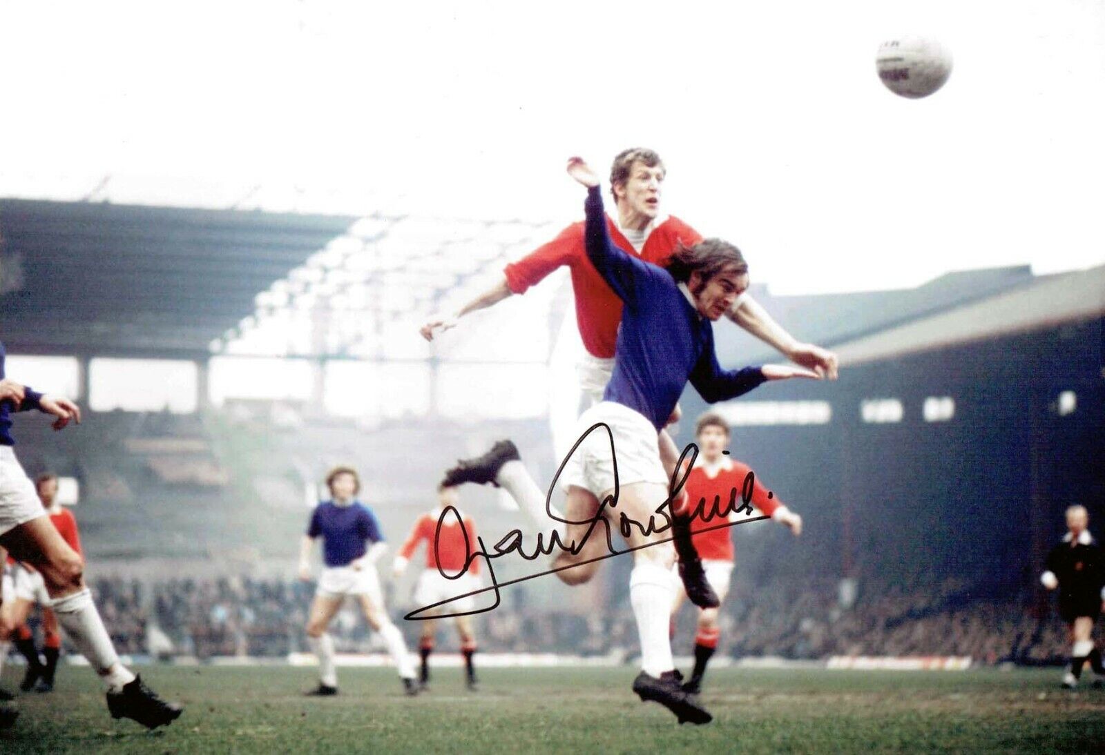 Alan GOWLING SIGNED Autograph Manchester United RARE 12x8 Photo Poster painting AFTAL COA MUFC