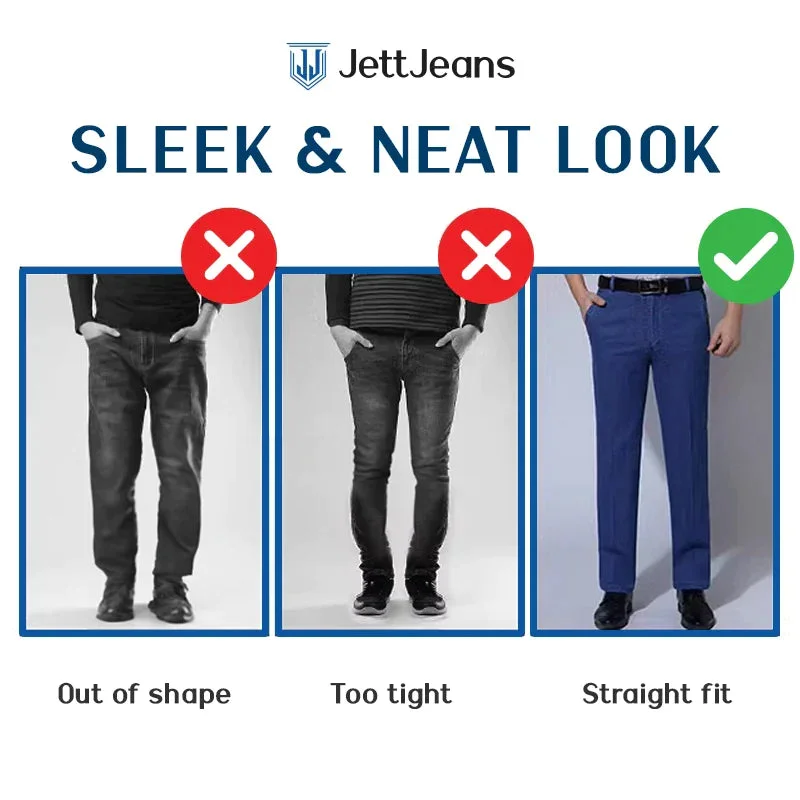 JettJeans3 - LAST DAY SALE 70% OFF - Men's High Waist Straight Fit Stretch Jeans
