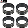 AMK 4Pcs TRX4M SCX24 Brass Weight 1.0 Beadlock Wheels Electrophoretic Black Bead Lock Ring for 1/24 RC Crawler Updates 1/18 Scale Accessories