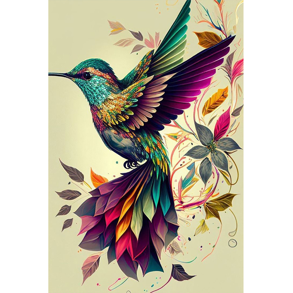 Hummingbird 40*60cm(canvas) full round drill diamond painting