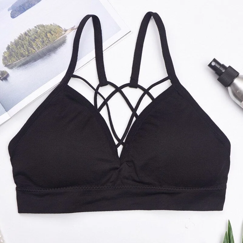 Women Tube Top Crop Top Seamless Wrapped Chest Underwear Cross Female Sports Bra Fitness Lingerie Sexy Intimates Bandeau Top