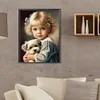 5D DIY Full Square Drill Diamond Painting Cute Pet and Girls Kit Decor 30x40cm