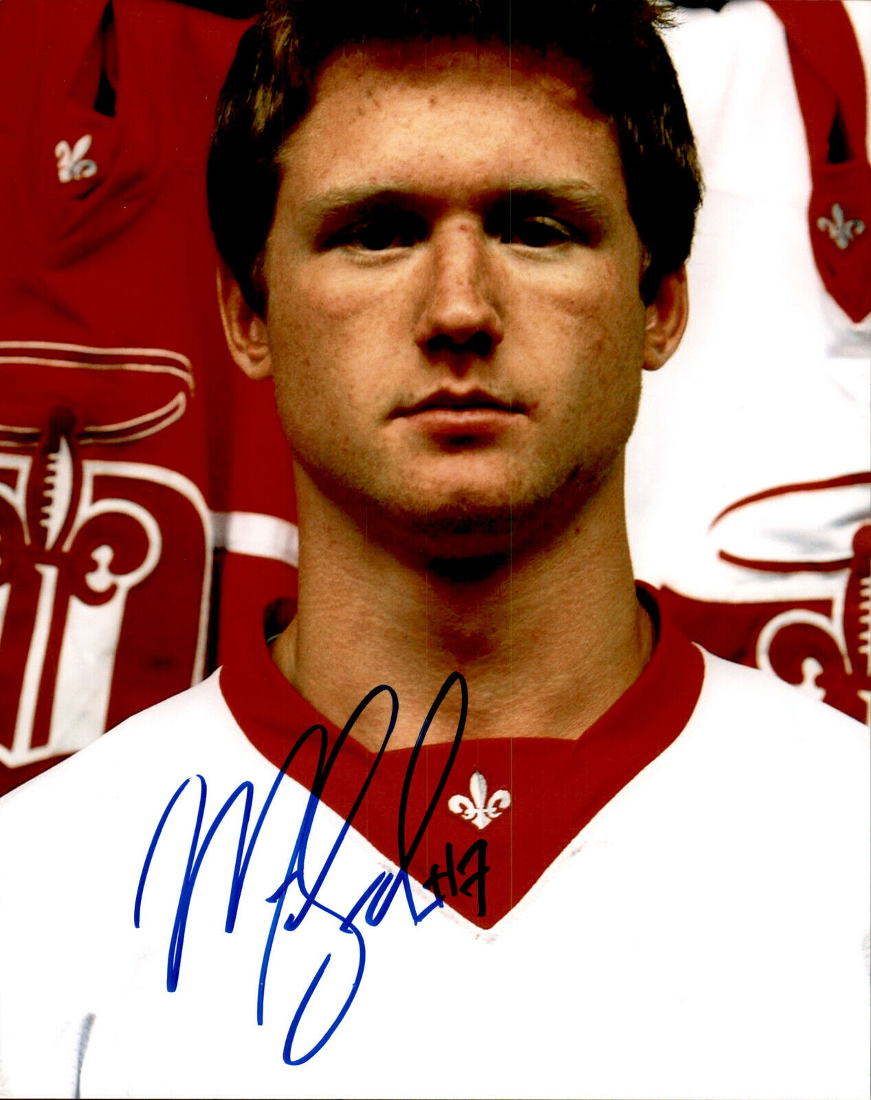 Michael Matheson SIGNED 8x10 Photo Poster painting DUBUQUE FIGHTING SAINTS / PANTHERS - DAMAGED