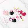 12 paires de boucles d&rsquo;oreilles en acrylique DIY en forme de diamant en c&oelig;ur de la Saint-Valentin pour adultes : boucles d&rsquo;oreilles en cristal pendantes d&eacute;corations pour femmes pour d&eacute;butantes f&ecirc;te artisanale cadeaux de festival