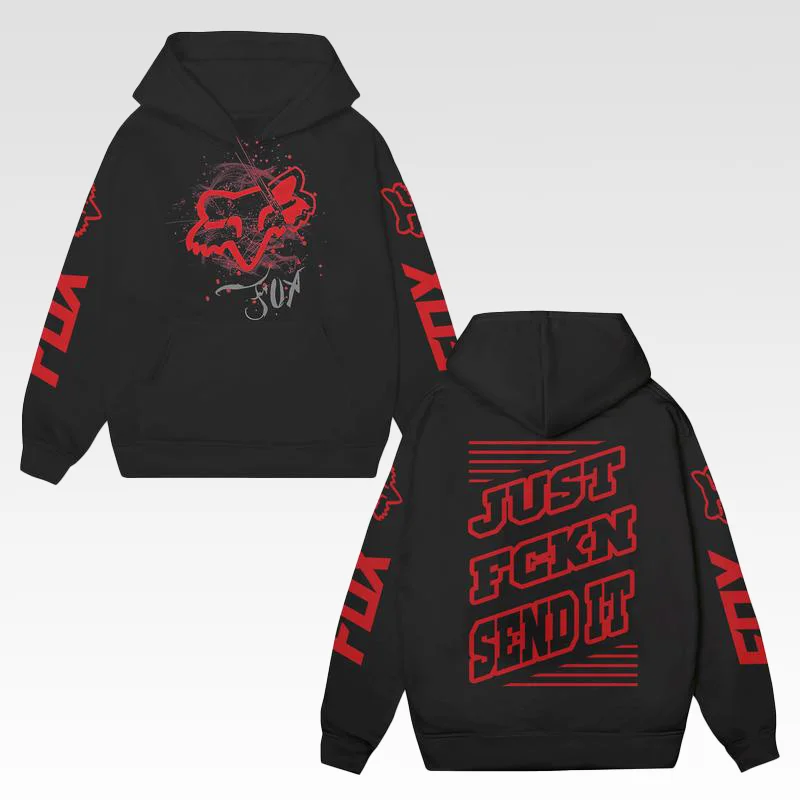 Just Fckn Send It Printed Men's Hoodie
