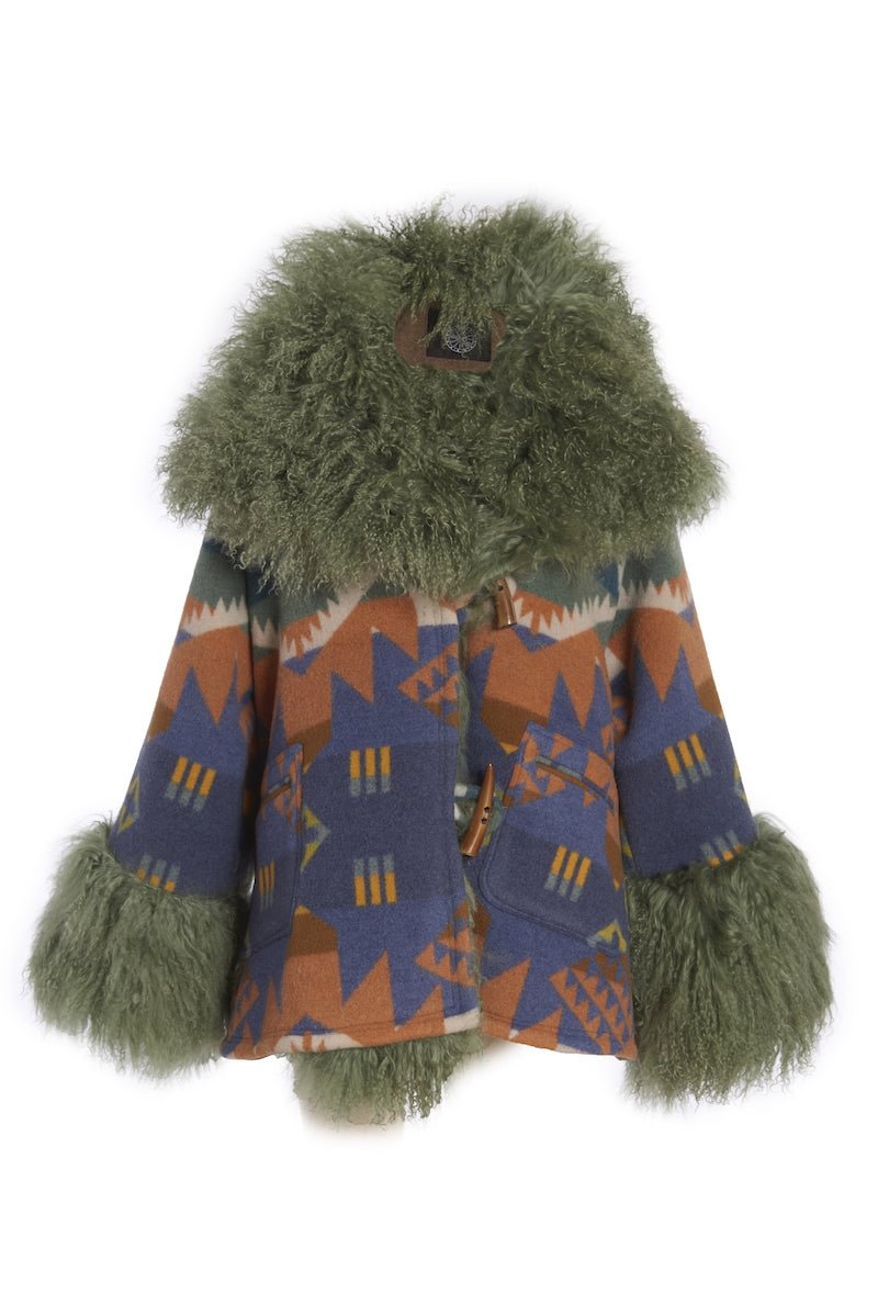 Journey West Shearling Cloak