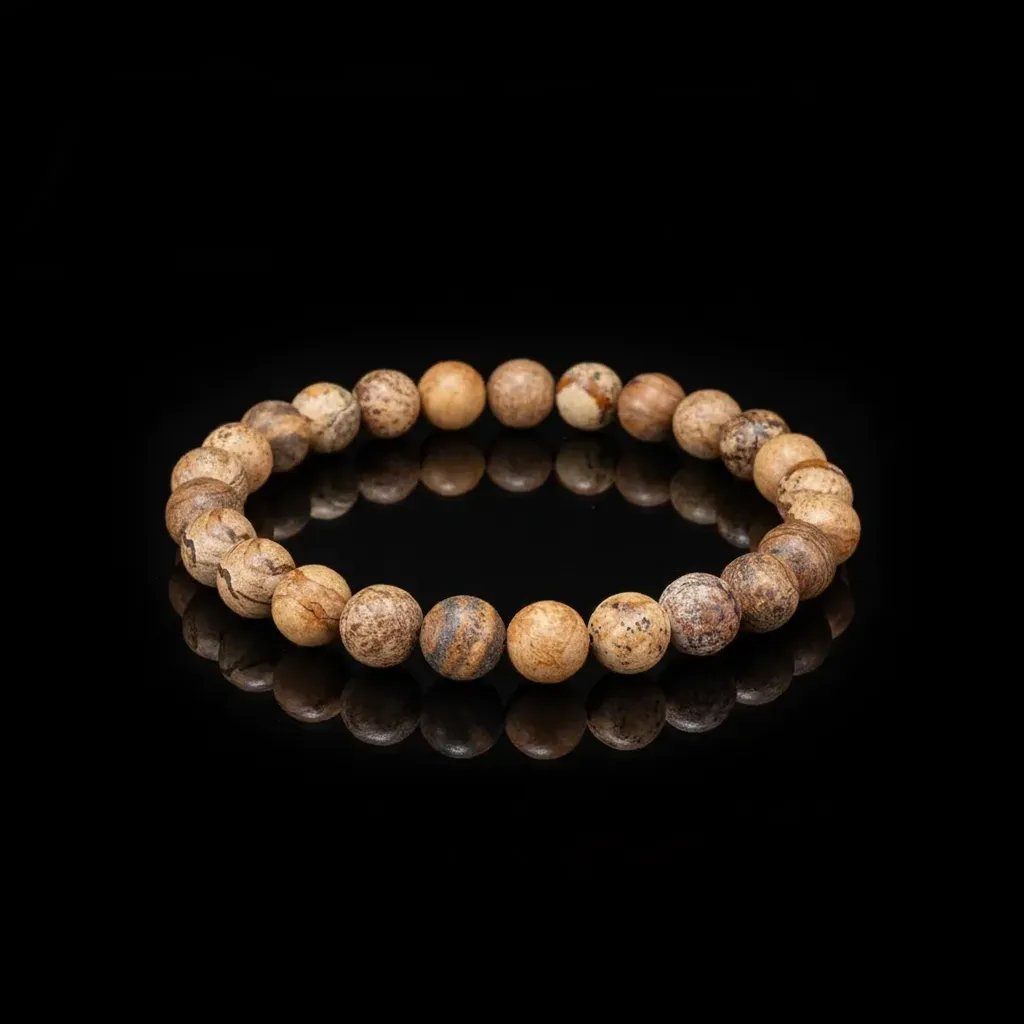 The Horizon Edition: Natural Picture Jasper 8mm Beaded Bracelet
