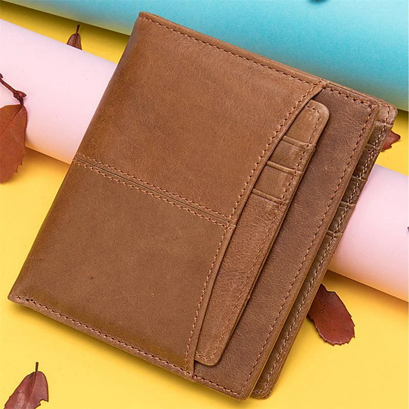 Men's Retro Style Casual Multi-Card Leather Mini Wallet