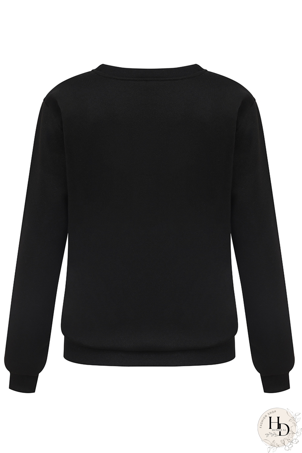 Black Fashion Casual Print Split Joint O Neck Tops