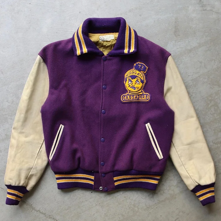Vintage Preppy Color Block Jacket