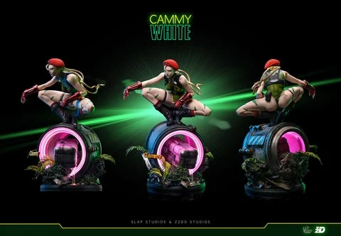 1/4 Scale Cammy White with LED - Street Fighter Resin Statue - Slap Studios  [In Stock]