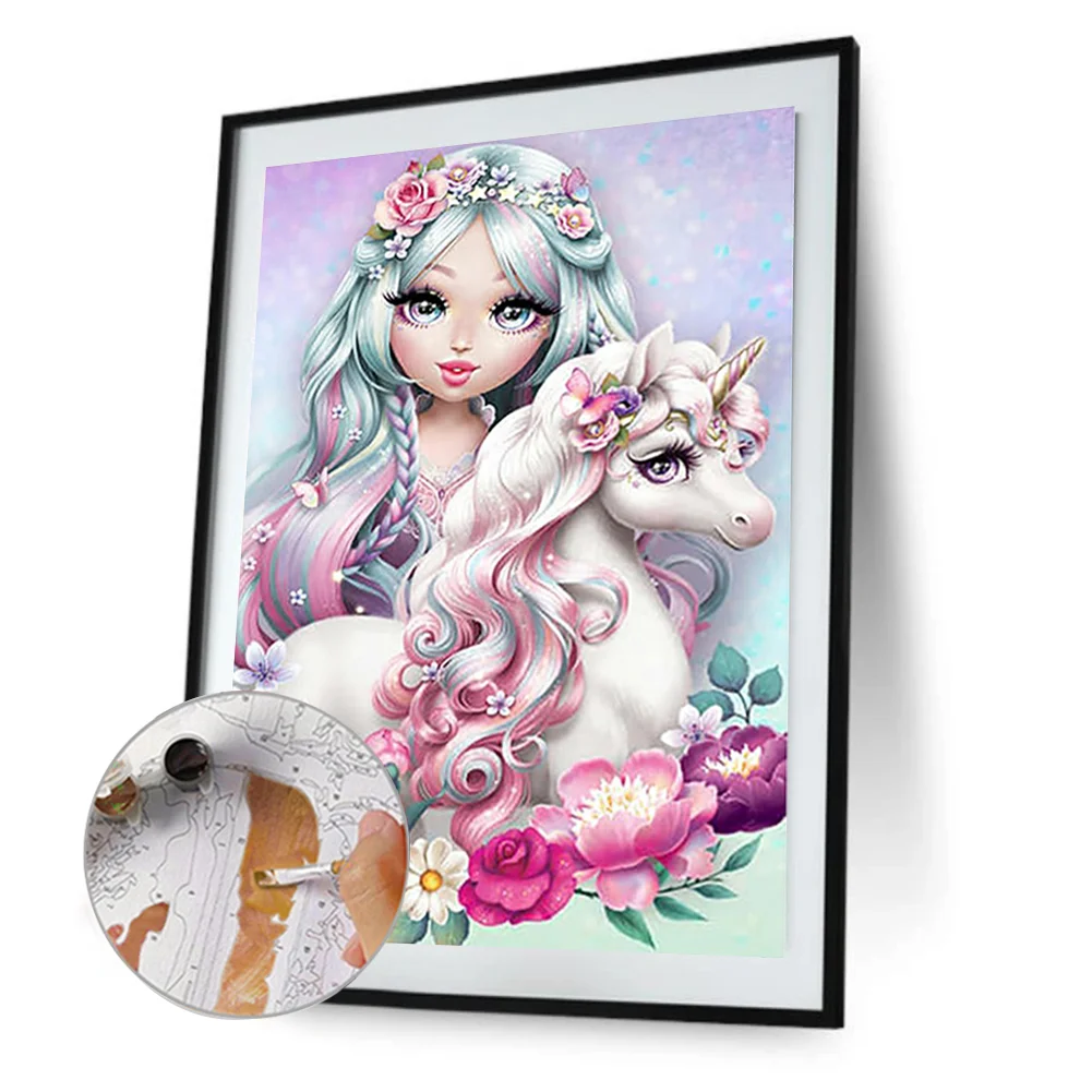 DIY Paint By Number 40*50cm - Unicorn Girl