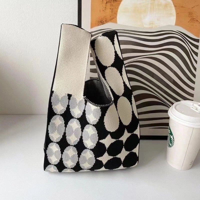 Korean Style Spring And Summer New Arrival Women’s Bag Handbag Bag Fashionable Simple Niche Knitted Bag Vesel Bag Crossbody Bag