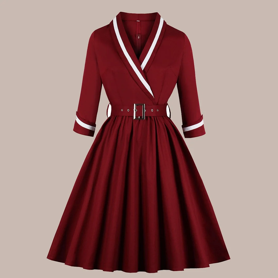 Women's Dress With Fashion Belt