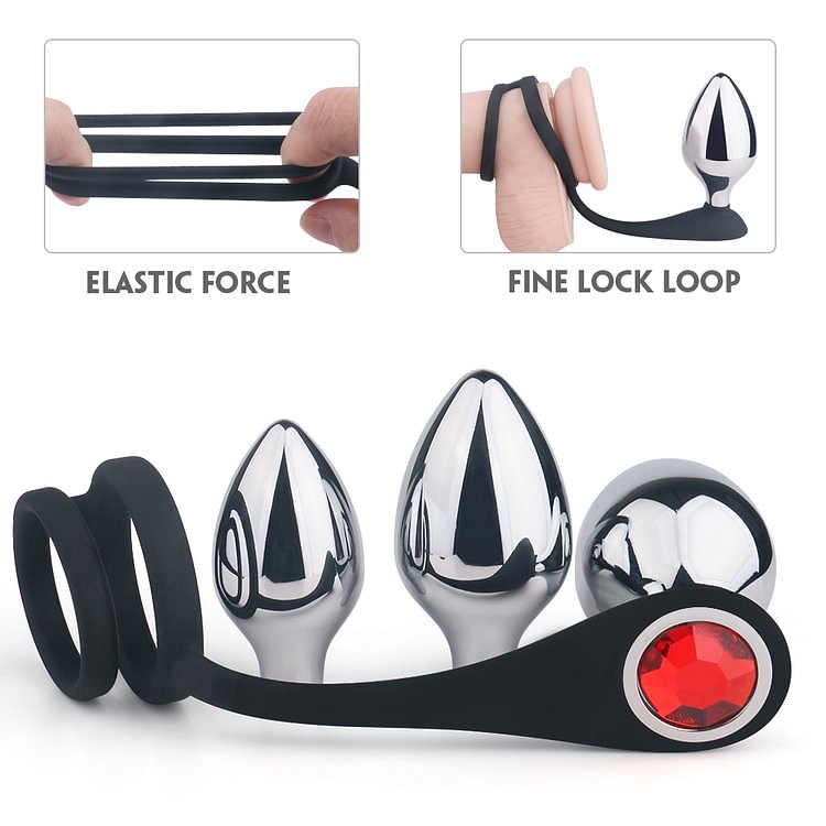 Adult Acrylic With Metal Anal Plug Set Dilator Women Fox Tail Anal Plug Huge Butt Plug