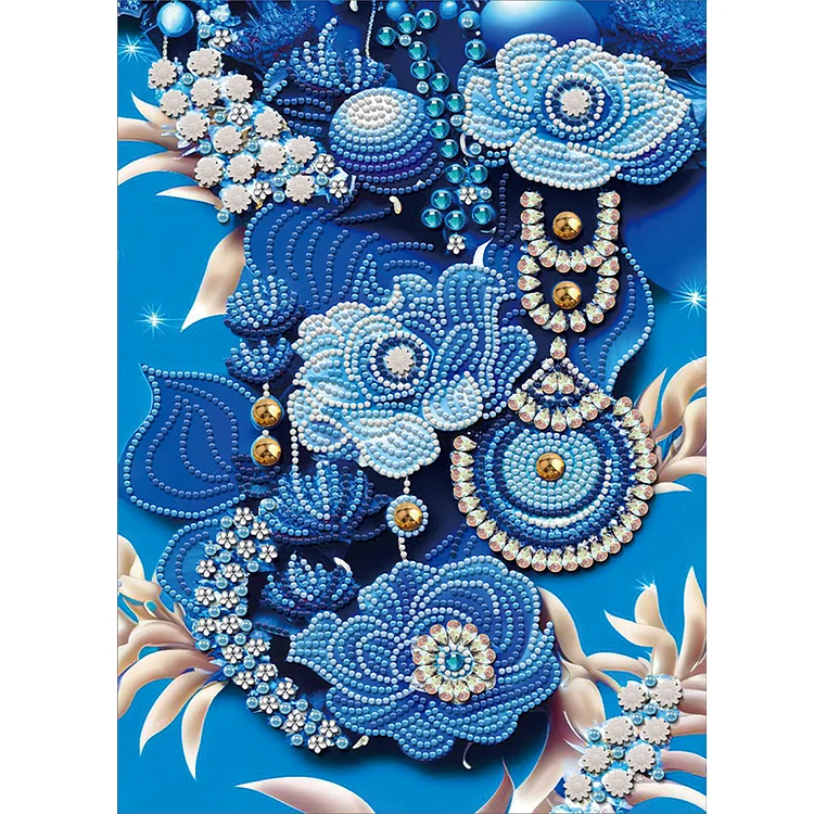 Jewelry Flower 30*40CM(Canvas) Special Shaped Drill Diamond Painting gbfke
