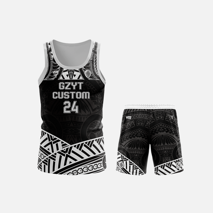 YITE | XSCQ24-003- Black And White Touch football  Uniforms