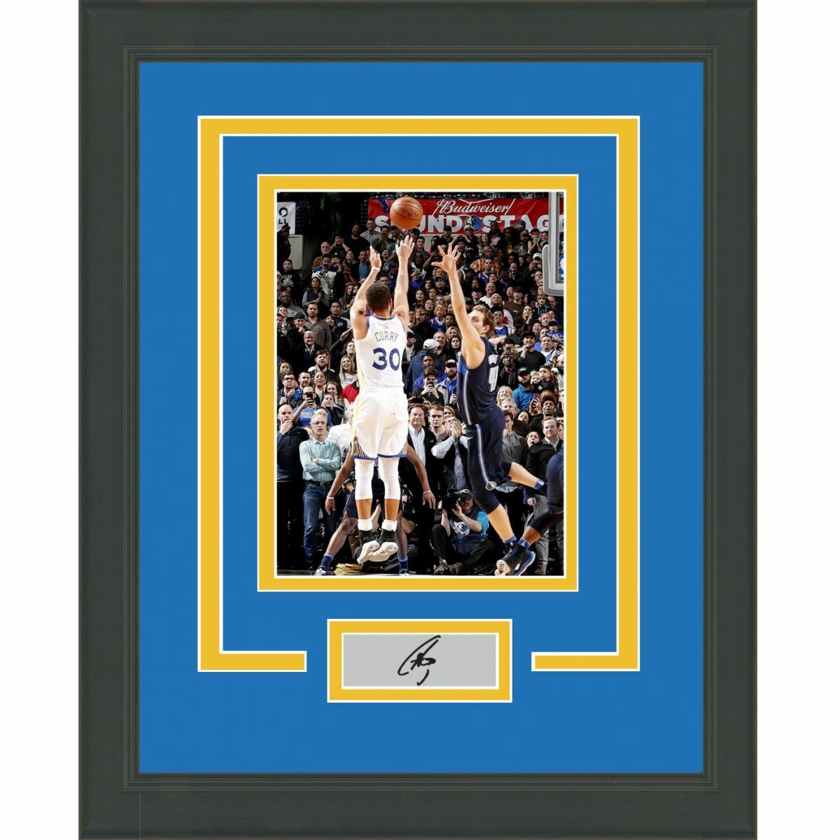 Framed Stephen Curry Facsimile Laser Engraved Auto Golden State Warriors Photo Poster painting