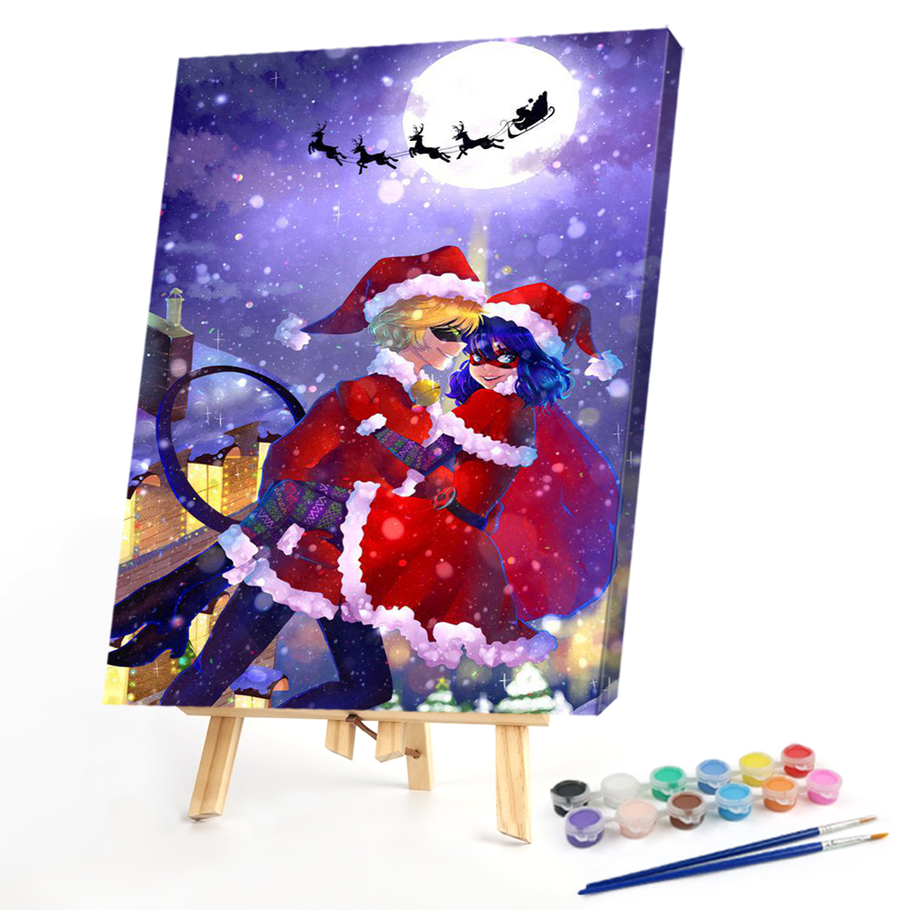

40*50CM - Paint By Numbers - Ladybug Noir, 501 Original