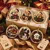 6pcs DIY Pearl Diamond Painting Christmas Tree Hanging Ornaments