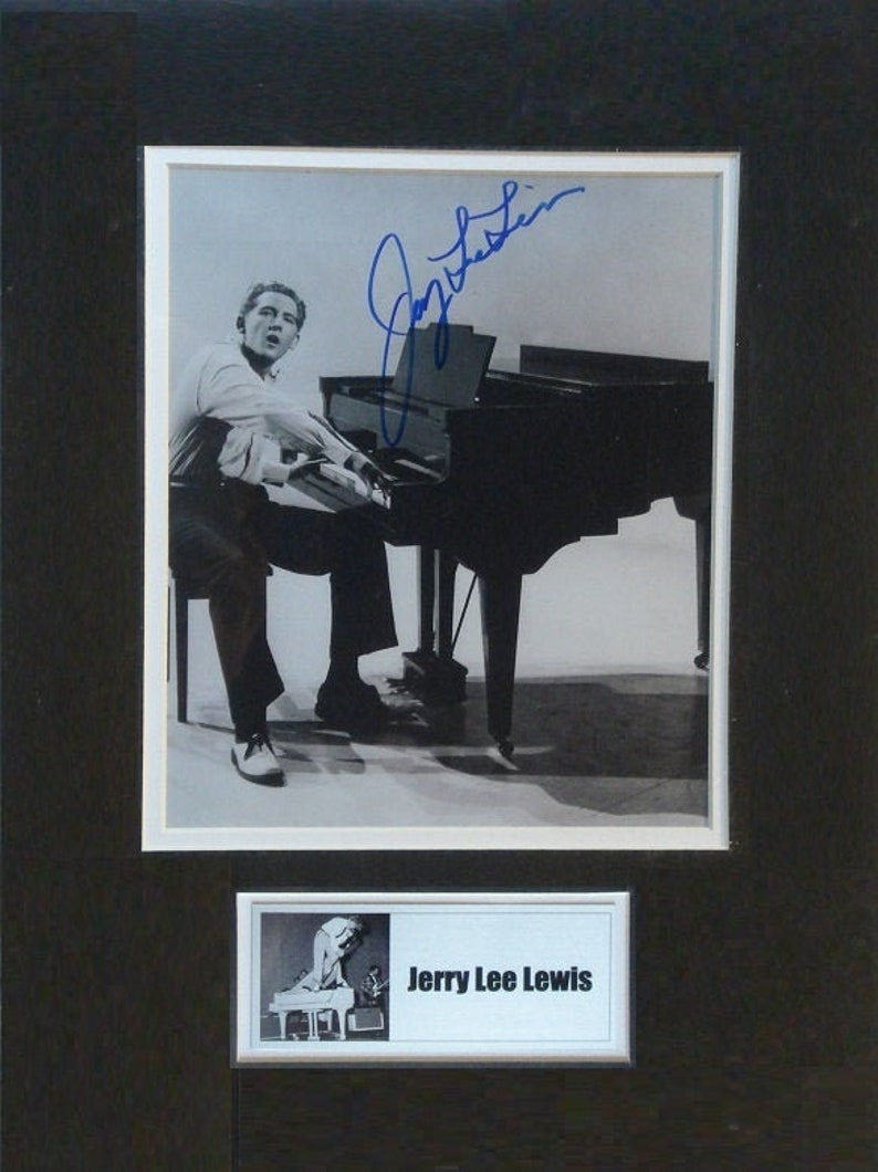 JERRY LEE LEWIS Signed matted Photo Poster painting The Killer Whole Lotta Shakin Goin On 11x 14 wcoa