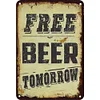 Free Beer - Metal Tin Signs(8*12Inch/12*16Inch) - Bar