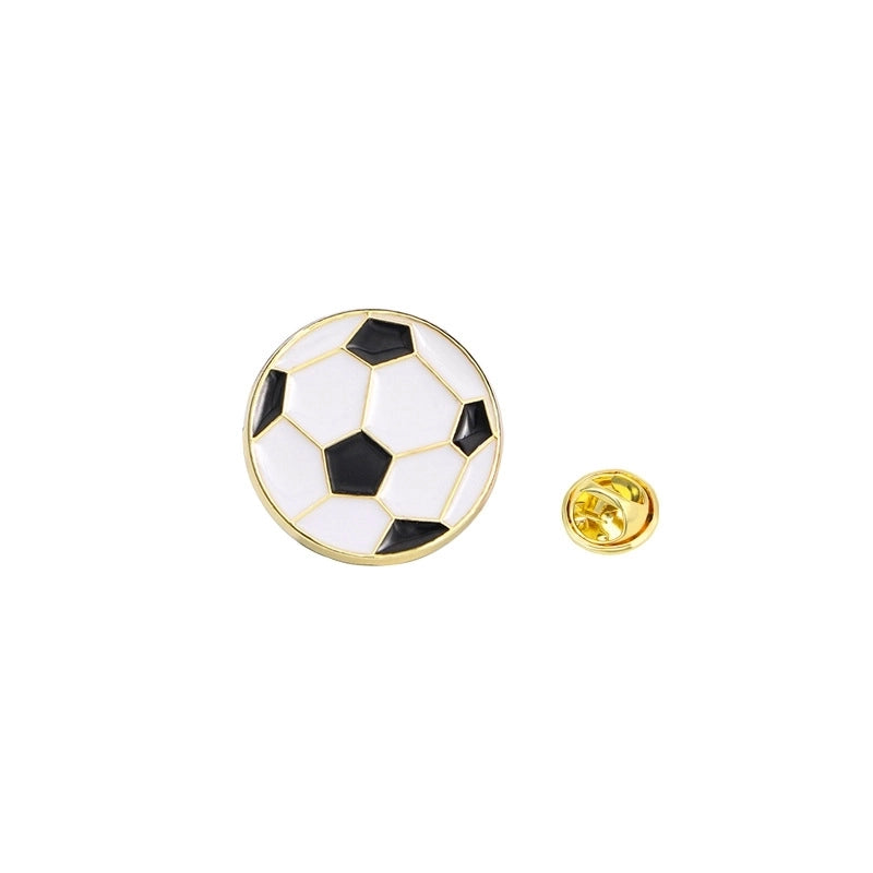 Cartoon Style Cowboy Style Sports Ball Basketball Football Alloy Stamping Stoving Varnish Plating Unisex Brooches