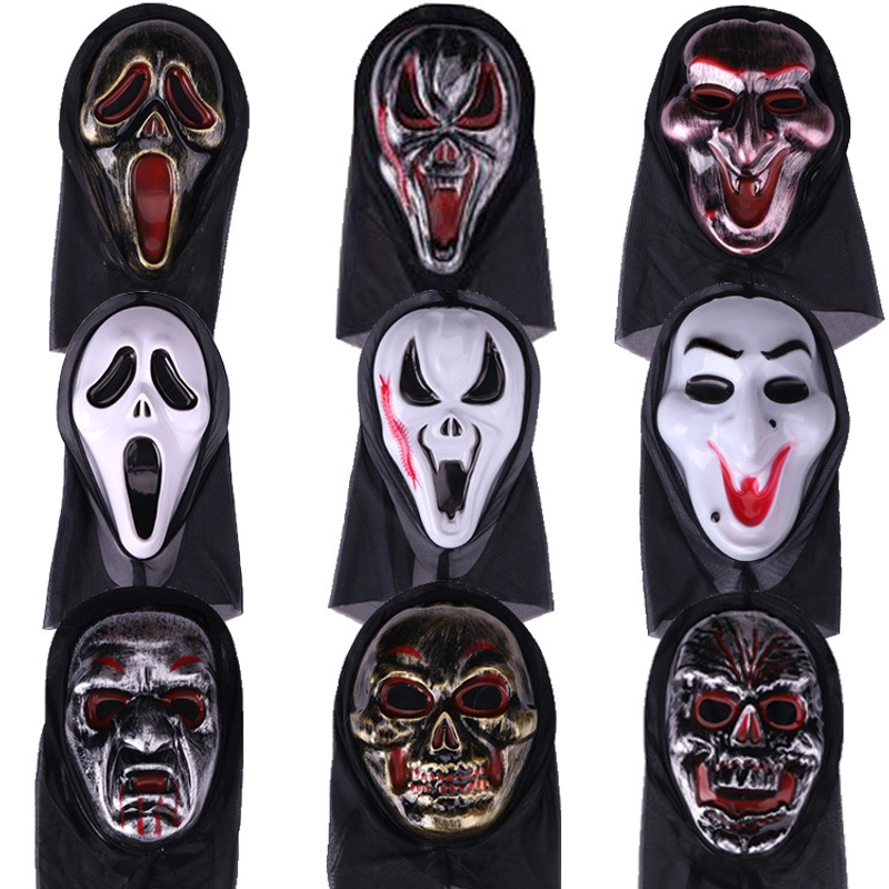 Halloween Horror Mask Party Masquerade Whole Person Grimace Scream Pullover Mask Skeleton Ghost Mask