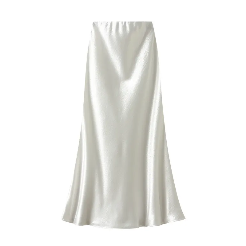 Nigikala Nigikala Temperament Pressure Folded Bare-Faced Fishtail Half-Dress Girl Spring Hanging Thin Bag-Butbice Long Dress 9836