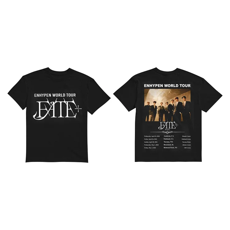 ENHYPEN World Tour FATE PLUS Schedule Design T-Shirt